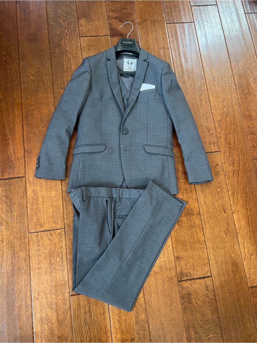 Kid’s Gray Three-Piece Suit Jacket, Vest & Pants